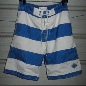 Size Small Aeropostale Blue White 11 inch Swim Shorts Board Shorts mens